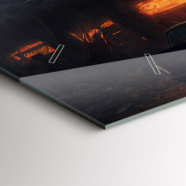 Reloj de cristal horizontal Edificio apocalíptico