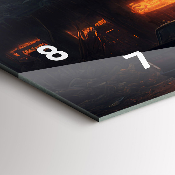 Reloj de cristal horizontal Edificio apocalíptico