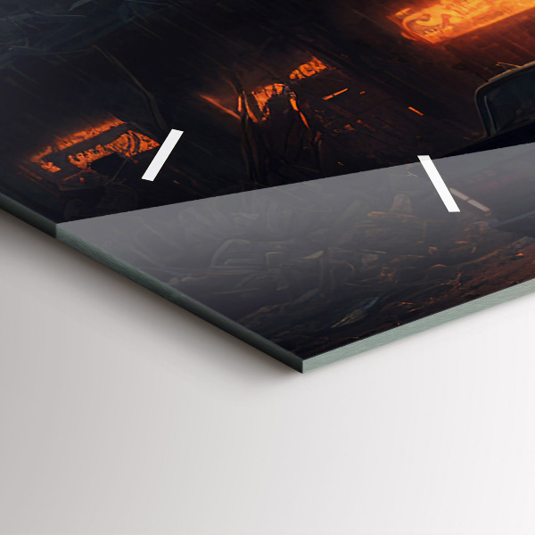 Reloj de cristal horizontal Edificio apocalíptico