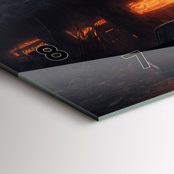 Reloj de cristal horizontal Edificio apocalíptico