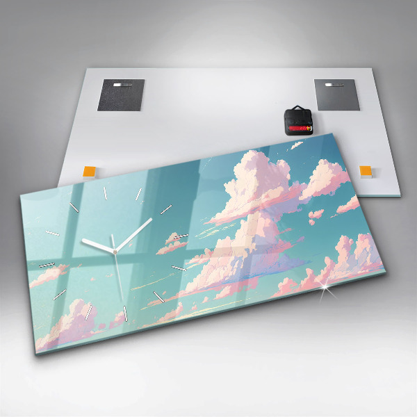 Reloj horizontal Cielo color pastel