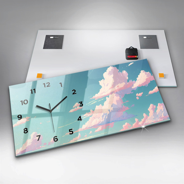 Reloj horizontal Cielo color pastel