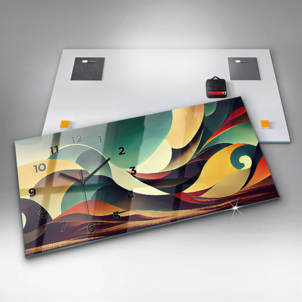 Reloj horizontal Fondo de líneas abstractas