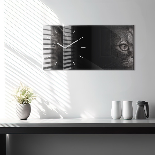 Reloj horizontal Perro y gato escocés