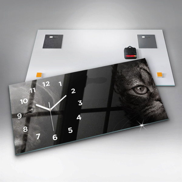Reloj horizontal Perro y gato escocés