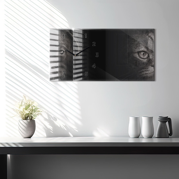 Reloj horizontal Perro y gato escocés