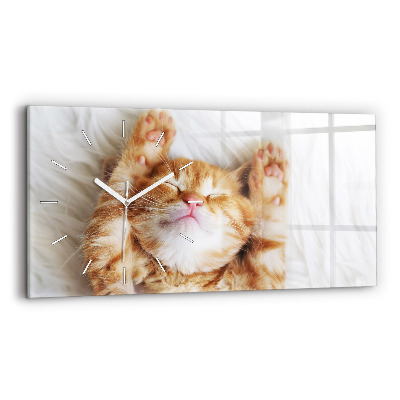 Reloj horizontal Gatito durmiendo