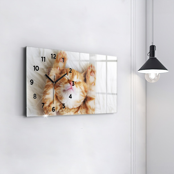 Reloj horizontal Gatito durmiendo
