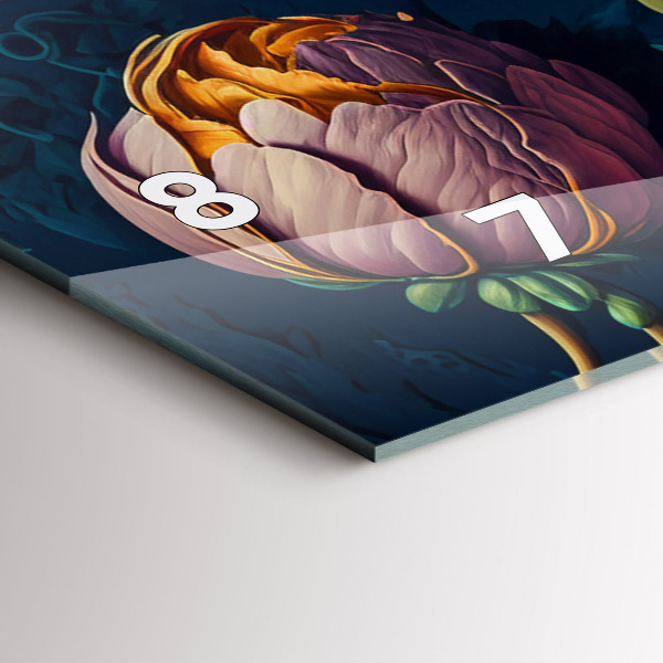 Reloj de cristal horizontal Ramo de flores vintage