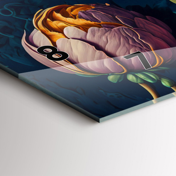 Reloj de cristal horizontal Ramo de flores vintage