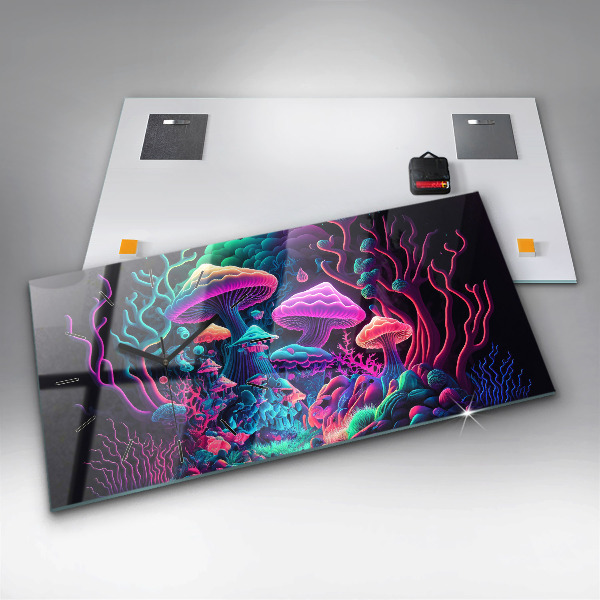 Reloj de cristal horizontal Setas de neón