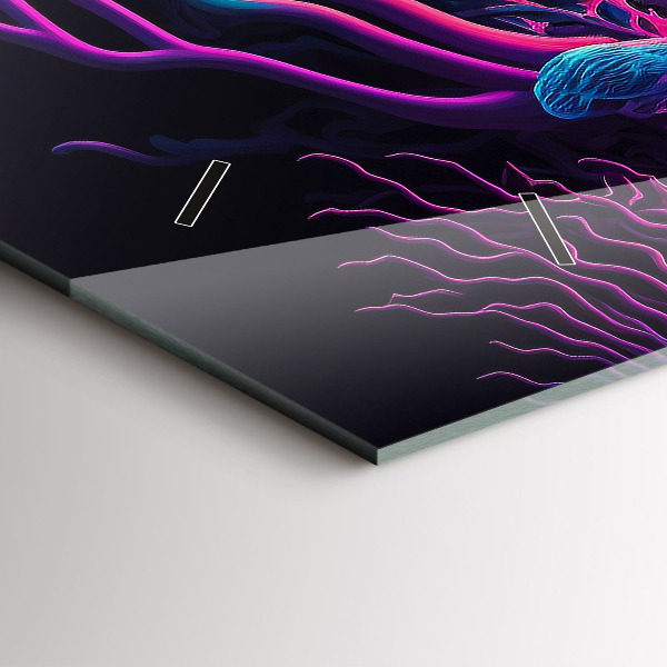 Reloj de cristal horizontal Setas de neón