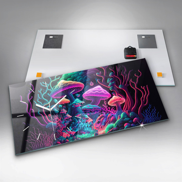 Reloj de cristal horizontal Setas de neón