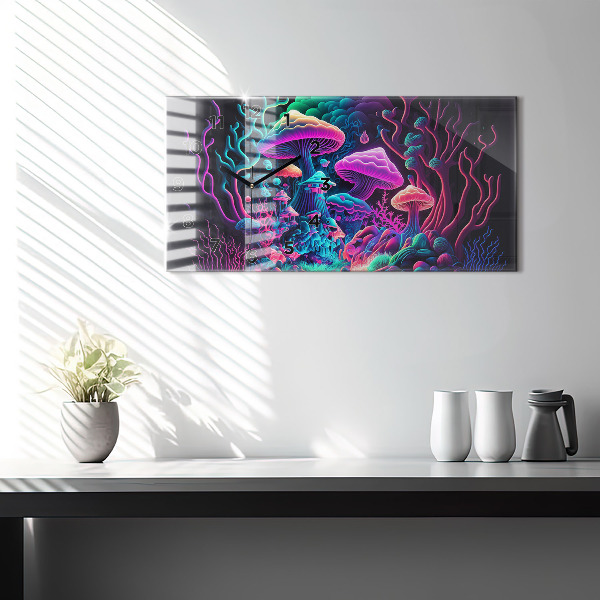 Reloj de cristal horizontal Setas de neón