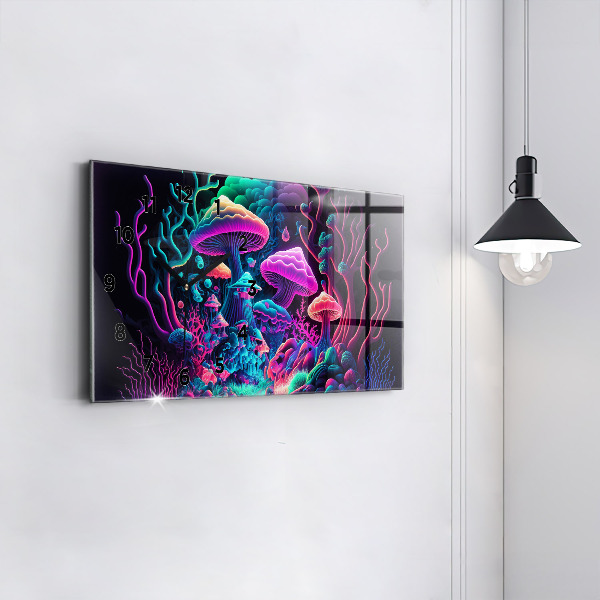 Reloj de cristal horizontal Setas de neón