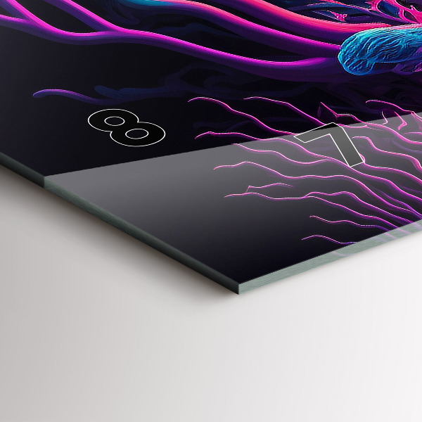 Reloj de cristal horizontal Setas de neón