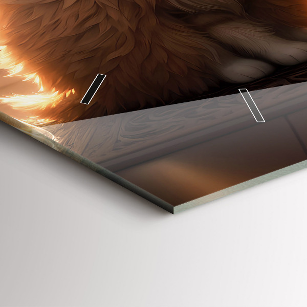 Reloj de cristal horizontal Cuatro gatos al sol