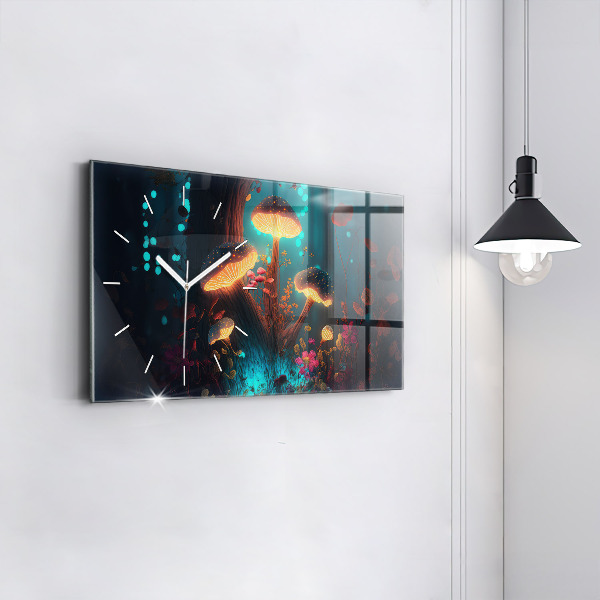 Reloj horizontal Bosque y setas mágicas