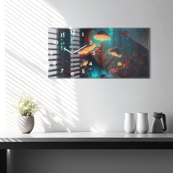 Reloj horizontal Bosque y setas mágicas