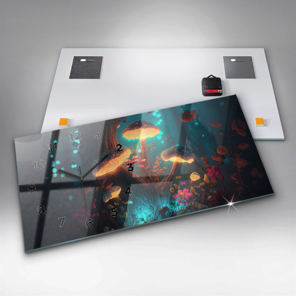 Reloj horizontal Bosque y setas mágicas