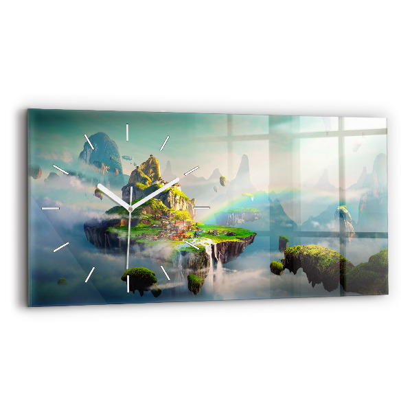 Reloj de cristal horizontal Escenas chinas de fantasía