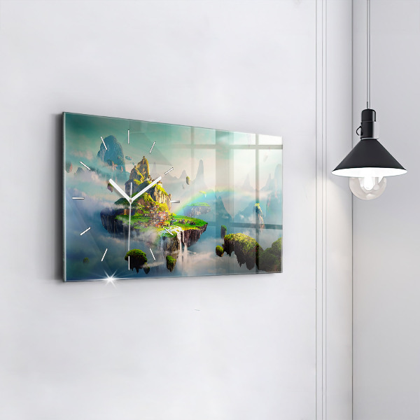 Reloj de cristal horizontal Escenas chinas de fantasía