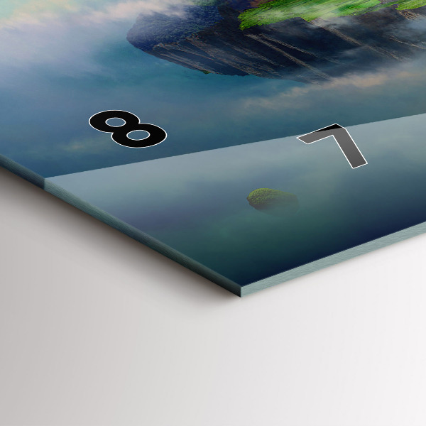 Reloj de cristal horizontal Escenas chinas de fantasía