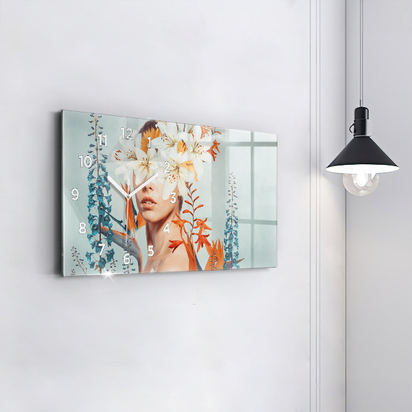 Reloj horizontal Mujer con flores
