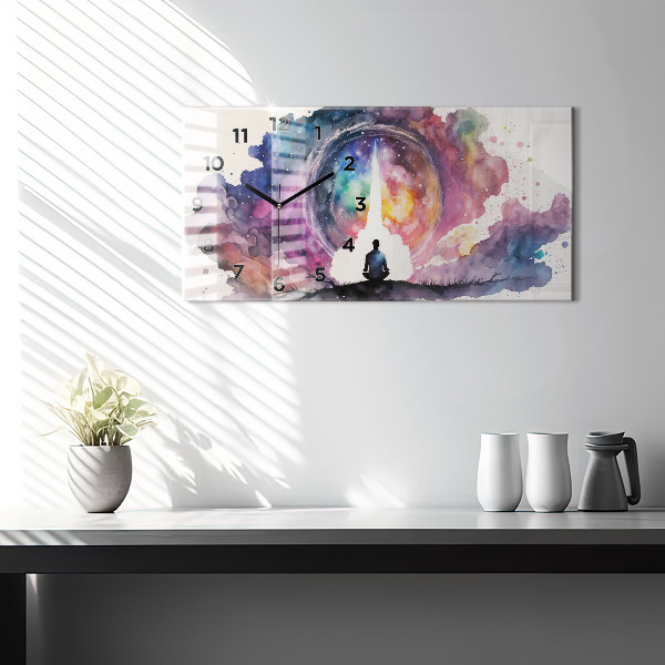 Reloj de cristal horizontal Meditación de estilo de vida