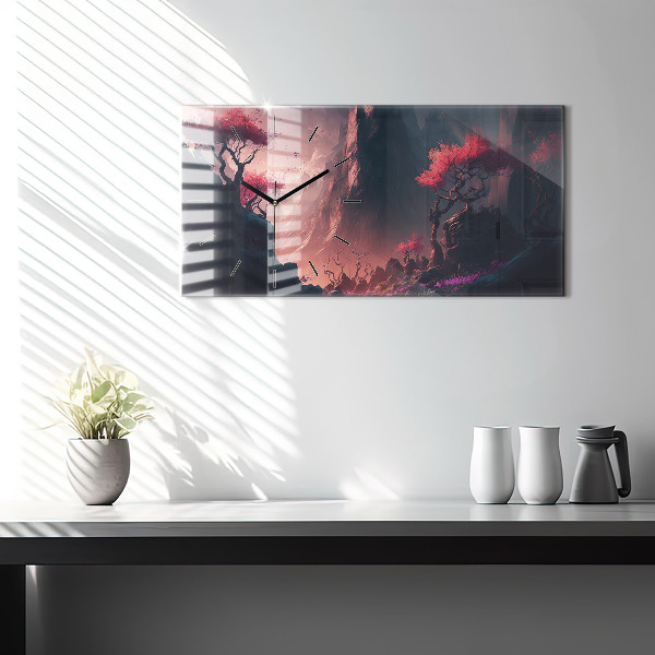 Reloj horizontal Bosque mágico y cordillera