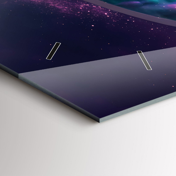 Reloj de cristal horizontal Cosmonauta nubes de colores