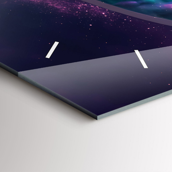 Reloj de cristal horizontal Cosmonauta nubes de colores