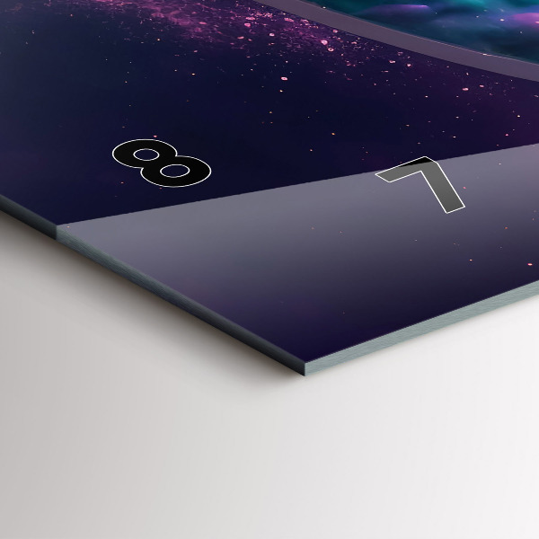 Reloj de cristal horizontal Cosmonauta nubes de colores