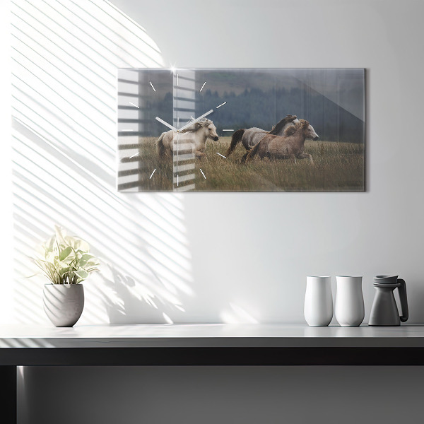 Reloj horizontal Caballos al galope