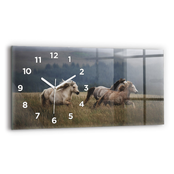 Reloj horizontal Caballos al galope