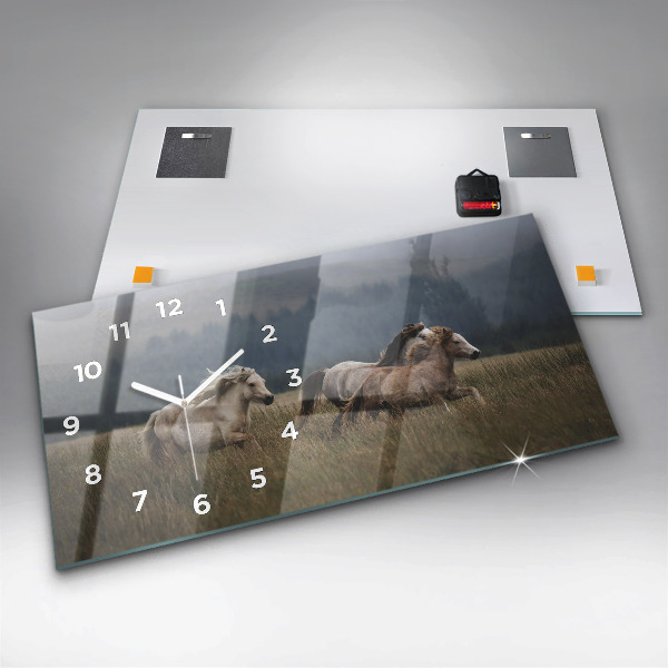 Reloj horizontal Caballos al galope
