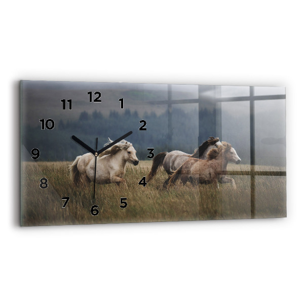 Reloj horizontal Caballos al galope
