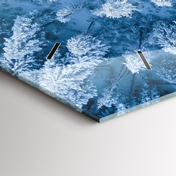 Reloj de cristal horizontal Bosque a vista de pájaro Drone