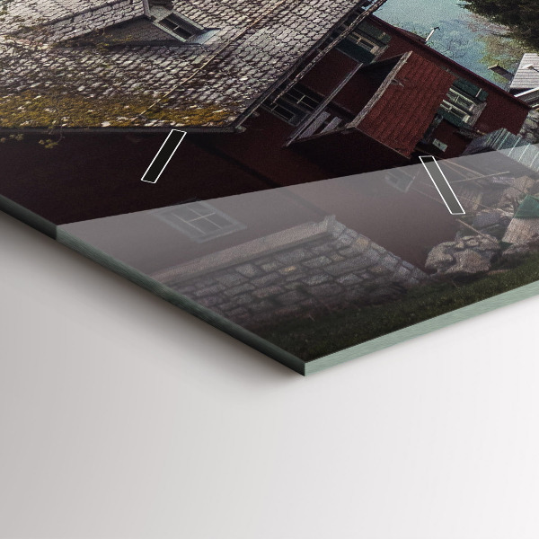 Reloj de cristal horizontal Vista de montaña