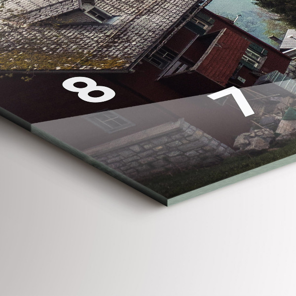 Reloj de cristal horizontal Vista de montaña