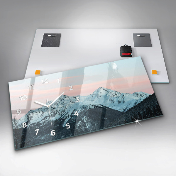 Reloj de cristal horizontal Sierra en invierno