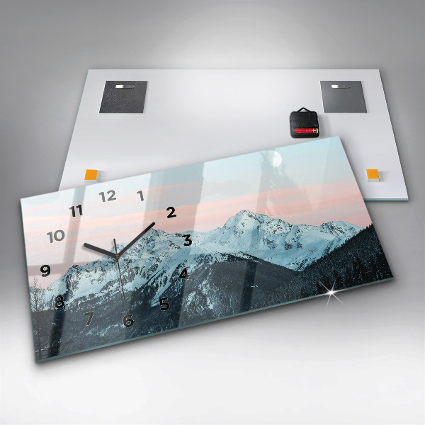 Reloj de cristal horizontal Sierra en invierno