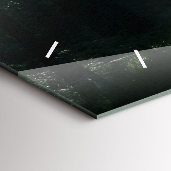 Reloj de cristal horizontal Carretera forestal y rayas de sol