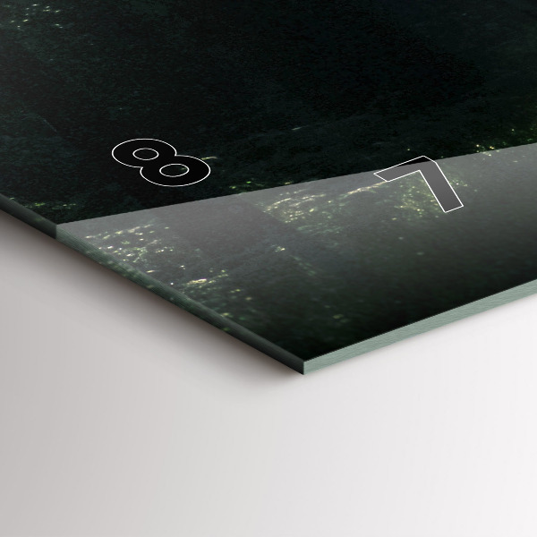 Reloj de cristal horizontal Carretera forestal y rayas de sol