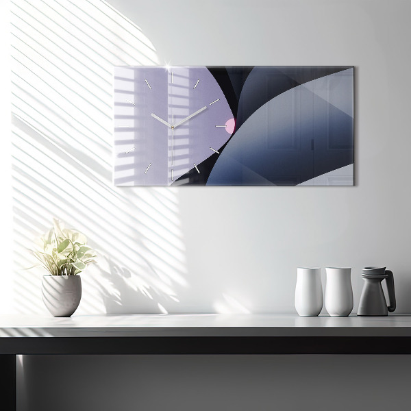 Reloj de cristal horizontal Sol abstracto