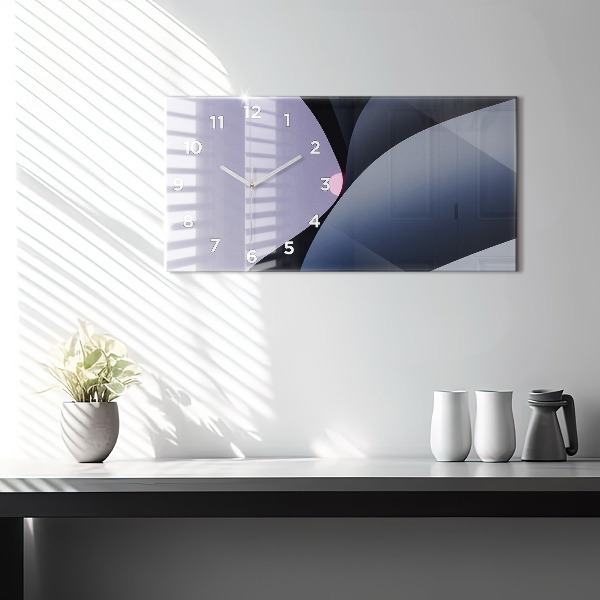 Reloj de cristal horizontal Sol abstracto