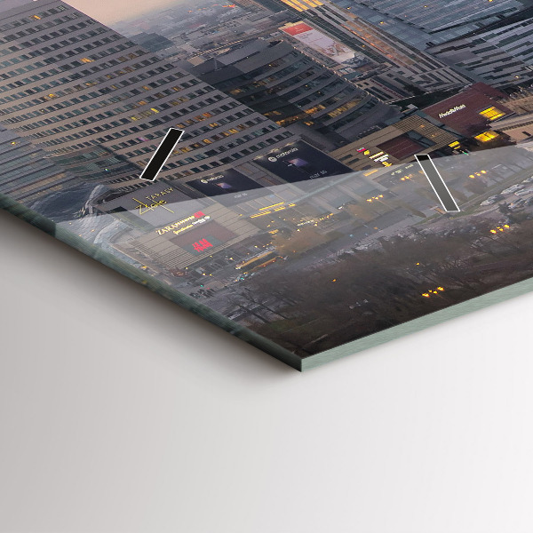 Reloj de cristal horizontal Panorama de Varsovia