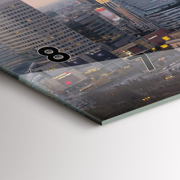 Reloj de cristal horizontal Panorama de Varsovia