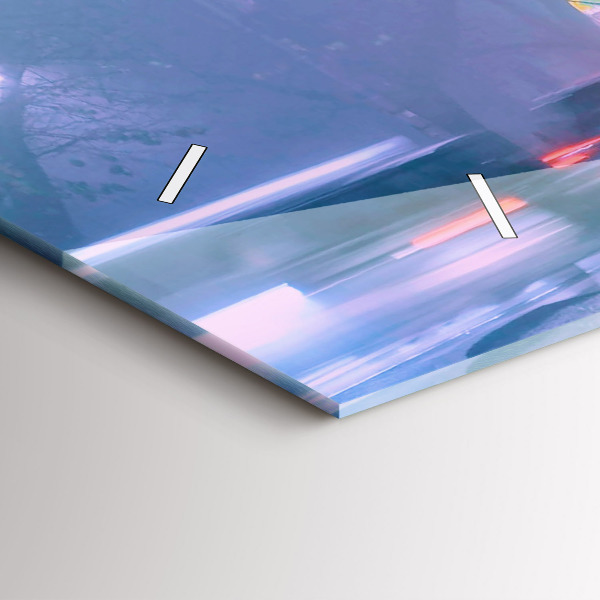 Reloj horizontal Varsovia en la niebla