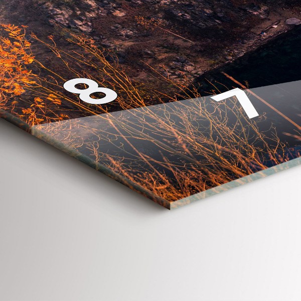 Reloj de cristal horizontal Cracovia Lago Zakrzówek Otoño